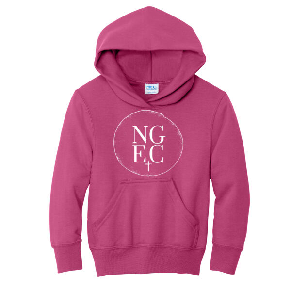 North Grove Evangelical Church Logo 1 - Youth Core Fleece Pullover Hooded Sweatshirt Thumbnail