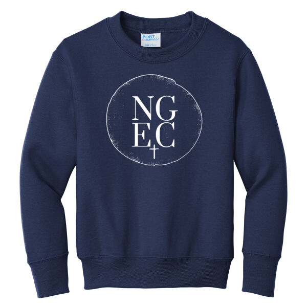 North Grove Evangelical Church Logo 1 - Youth Core Fleece Crewneck Sweatshirt Thumbnail