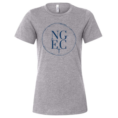 North Grove Evangelical Church Logo 1 - Women’s Relaxed Fit Heather CVC Tee Thumbnail