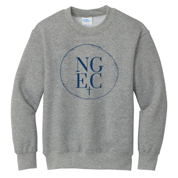 North Grove Evangelical Church Logo 1 - Youth Core Fleece Crewneck Sweatshirt Thumbnail