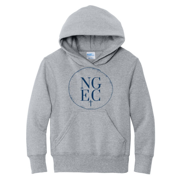 North Grove Evangelical Church Logo 1 - Youth Core Fleece Pullover Hooded Sweatshirt Thumbnail