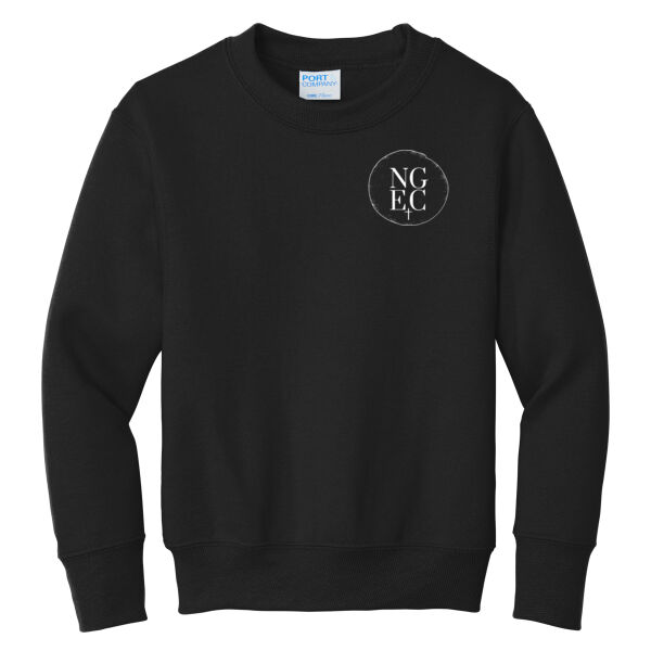 North Grove Evangelical Church Logo 3 - Youth Core Fleece Crewneck Sweatshirt Thumbnail