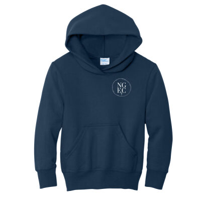North Grove Evangelical Church Logo 3 - Youth Core Fleece Pullover Hooded Sweatshirt Thumbnail