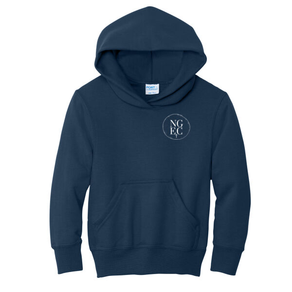 North Grove Evangelical Church Logo 3 - Youth Core Fleece Pullover Hooded Sweatshirt Thumbnail