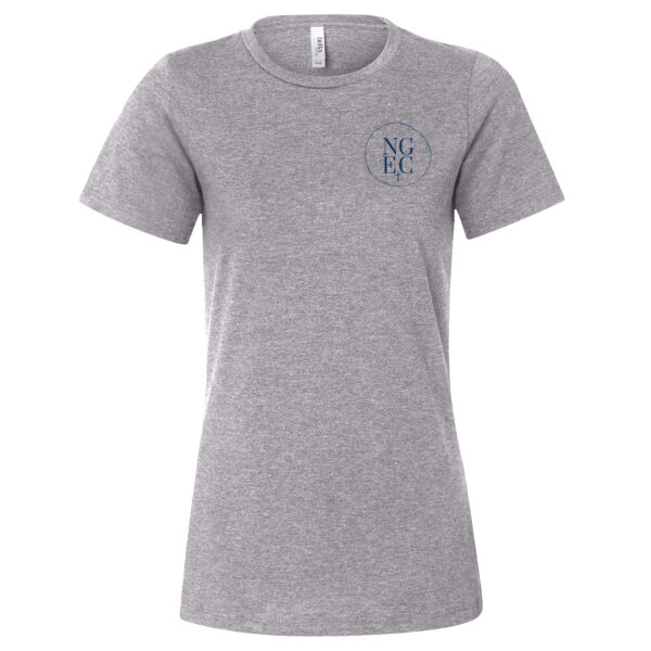 North Grove Evangelical Church Logo 3 - Women’s Relaxed Fit Heather CVC Tee Thumbnail